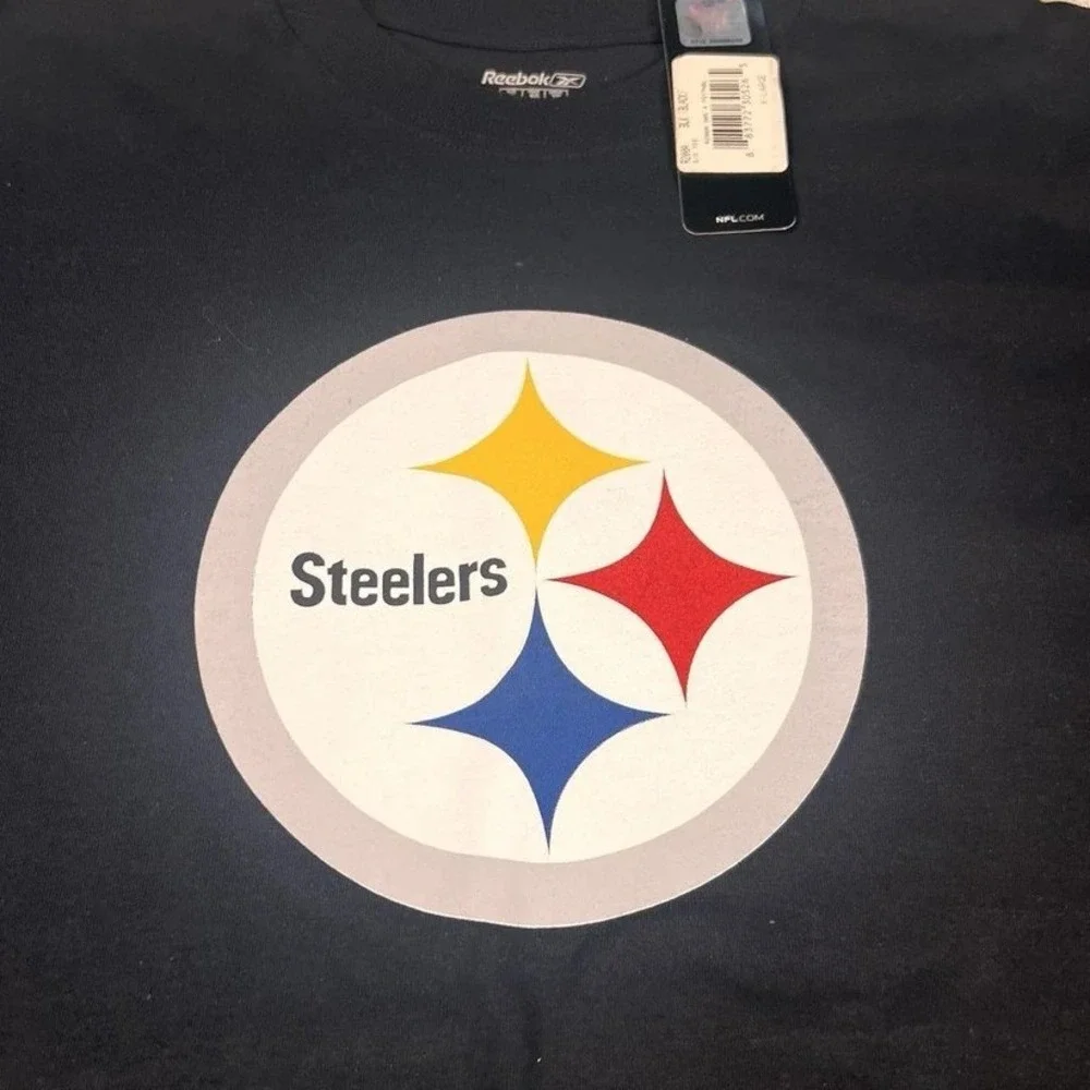 Reebok Pittsburgh Steelers NFL Graphic Tee Shirt Black Mens XL NWT R200A - Picture 6 of 9